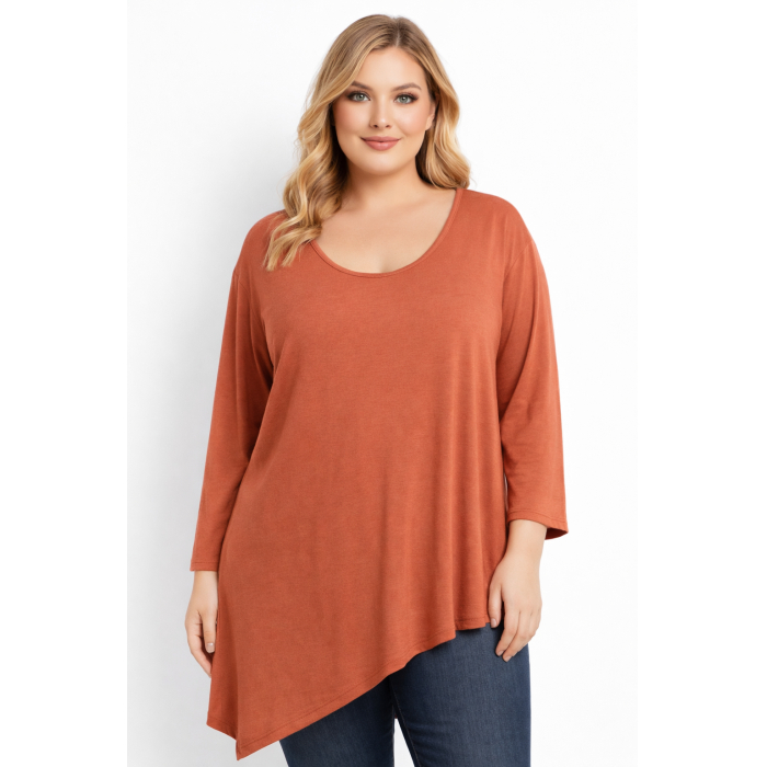 PLUS SIZE ΜΠΛΟΥΖΑ ΜΑΚΡΥΜΑΝΙΚΗ