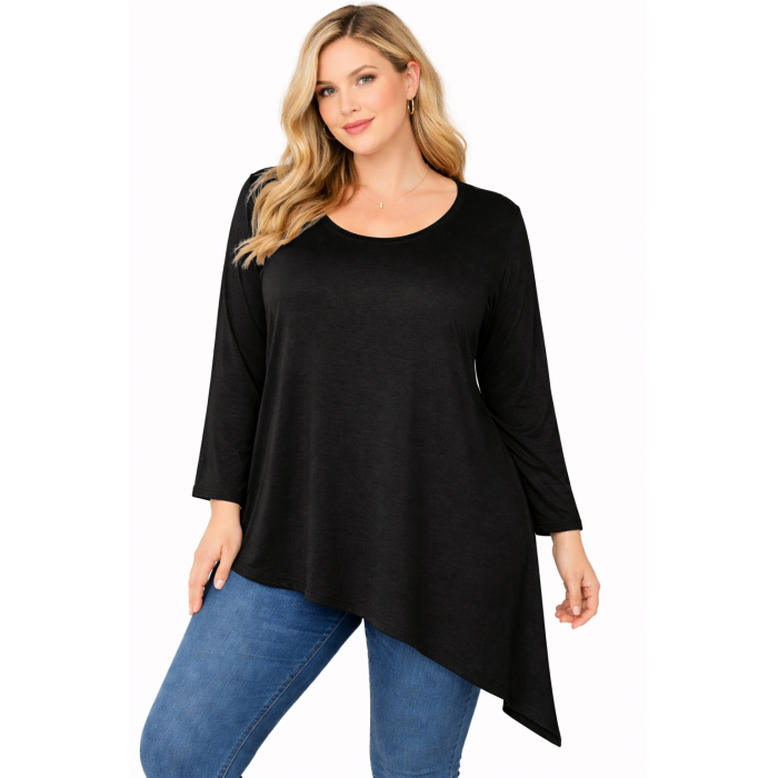 PLUS SIZE ΜΠΛΟΥΖΑ ΜΑΚΡΥΜΑΝΙΚΗ