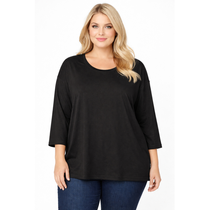 PLUS SIZE ΜΠΛΟΥΖΑ ΜΑΚΡΥΜΑΝΙΚΗ