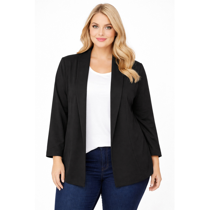 PLUS SIZE ΖΑΚΕΤΑ ΜΑΚΡΥΜΑΝΙΚΗ