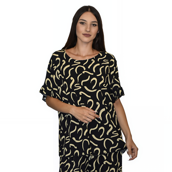 PLUS SIZE ΜΠΛΟΥΖΑ ΚΟΝΤΟΜΑΝΙΚΗ
