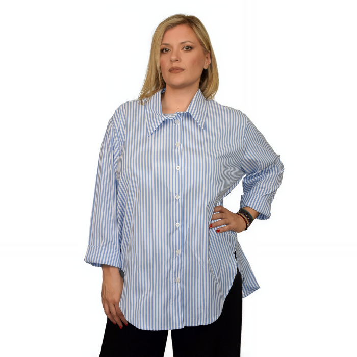 PLUS SIZE ΠΟΥΚΑΜΙΣΟ ΜΑΚΡΥΜΑΝΙΚΟ