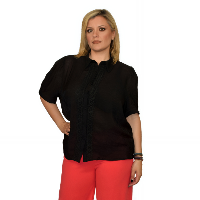 PLUS SIZE ΠΟΥΚΑΜΙΣΟ ΚΟΝΤΟΜΑΝΙΚΟ