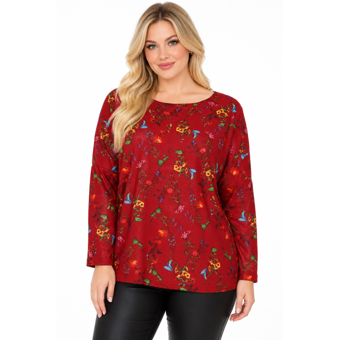 PLUS SIZE ΜΠΛΟΥΖΑ ΜΑΚΡΥΜΑΝΙΚΗ
