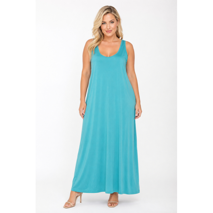 PLUS SIZE ΦΟΡΕΜΑ MAXI ΑΜΑΝΙΚΟ
