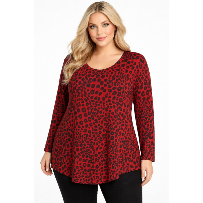 PLUS SIZE ΜΠΛΟΥΖΑ ΜΑΚΡΥΜΑΝΙΚΗ