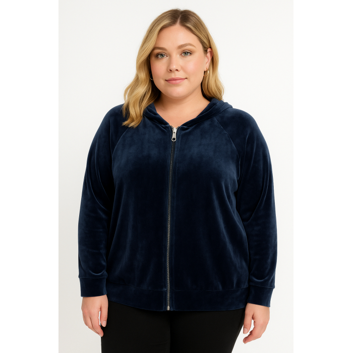 PLUS SIZE ΖΑΚΕΤΑ ΜΑΚΡΥΜΑΝΙΚΗ ΒΕΛΟΥΤΕ