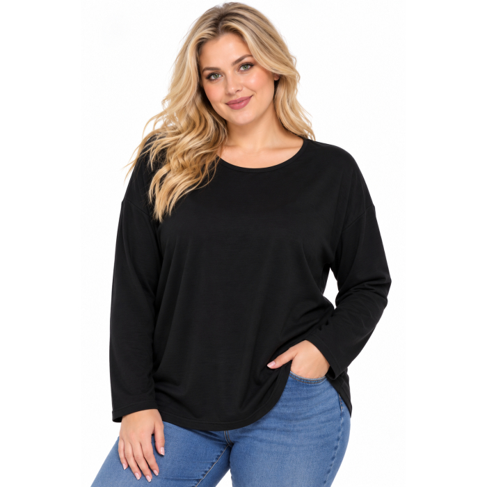 PLUS SIZE ΜΠΛΟΥΖΑ ΜΑΚΡΥΜΑΝΙΚΗ
