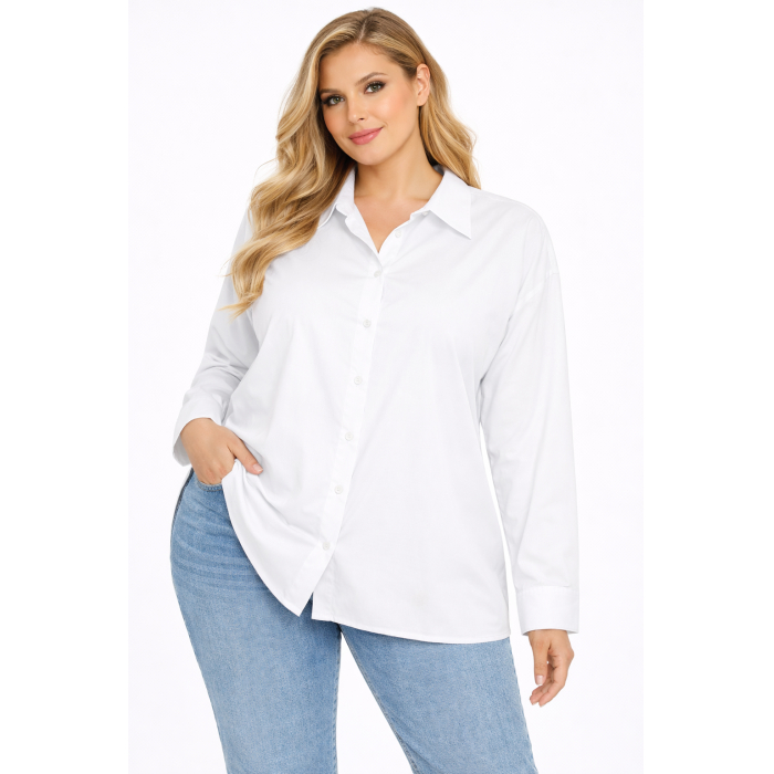 PLUS SIZE ΠΟΥΚΑΜΙΣΟ ΜΑΚΡΥΜΑΝΙΚΟ