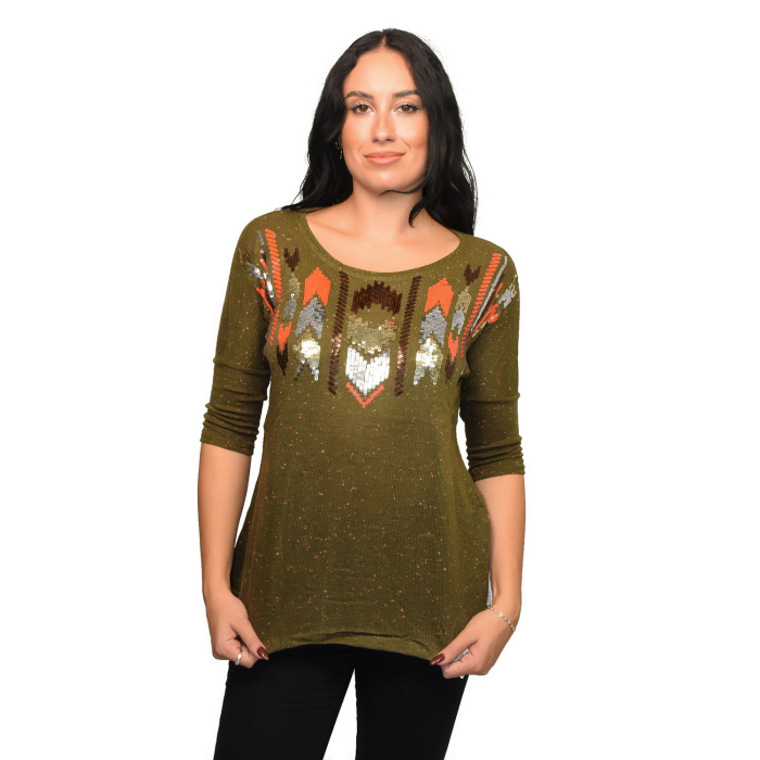 ΜΠΛΟΥΖΑ ΜΕ ΜΑΝΙΚΙΑ 3/4