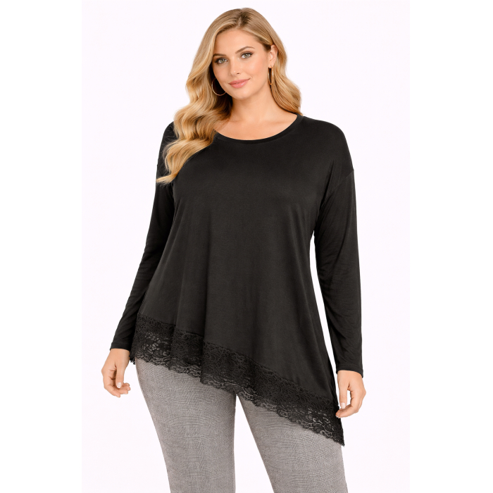 PLUS SIZE ΜΠΛΟΥΖΑ ΜΑΚΡΥΜΑΝΙΚΗ