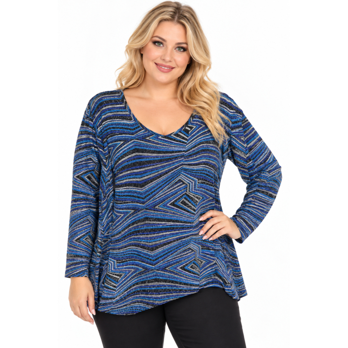 PLUS SIZE ΜΠΛΟΥΖΑ ΜΑΚΡΥΜΑΝΙΚΗ