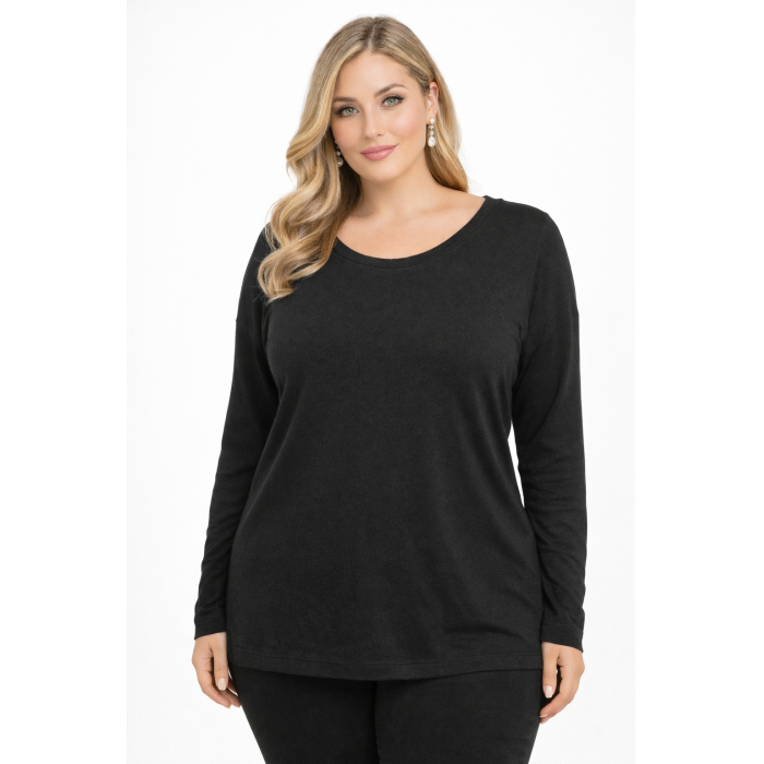 PLUS SIZE ΜΠΛΟΥΖΑ ΜΑΚΡΥΜΑΝΙΚΗ