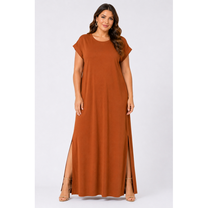 PLUS SIZE ΦΟΡΕΜΑ MAXI ΚΟΝΤΟΜΑΝΙΚΟ