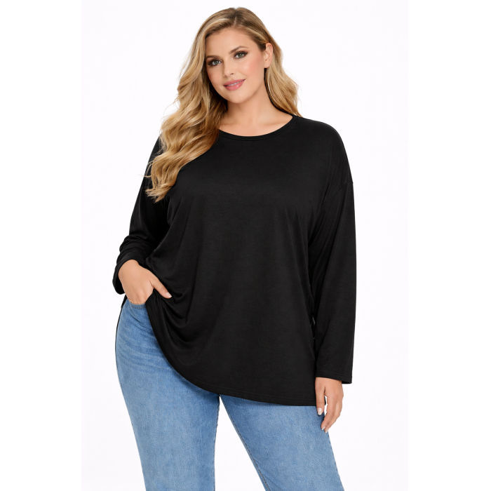 PLUS SIZE ΜΠΛΟΥΖΑ ΜΑΚΡΥΜΑΝΙΚΗ