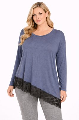 PLUS SIZE ΜΠΛΟΥΖΑ ΜΑΚΡΥΜΑΝΙΚΗ