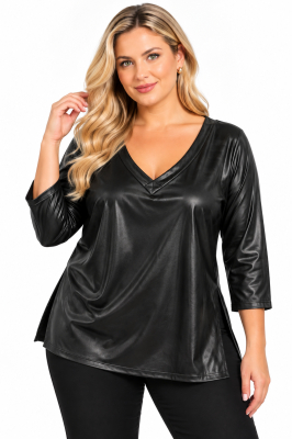 PLUS SIZE ΜΠΛΟΥΖΑ ΜΑΚΡΥΜΑΝΙΚΗ