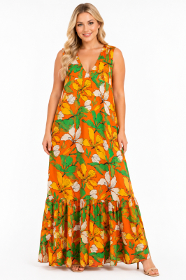 PLUS SIZE ΦΟΡΕΜΑ MAXI ΑΜΑΝΙΚΟ