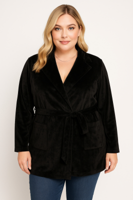 PLUS SIZE ΖΑΚΕΤΑ ΜΑΚΡΥΜΑΝΙΚΗ