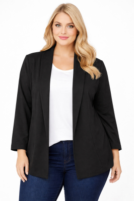 PLUS SIZE ΖΑΚΕΤΑ ΜΑΚΡΥΜΑΝΙΚΗ