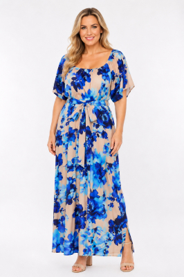 PLUS SIZE ΦΟΡΕΜΑ MAXI ΚΟΝΤΟΜΑΝΙΚΟ