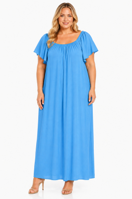 PLUS SIZE ΦΟΡΕΜΑ MAXI ΚΟΝΤΟΜΑΝΙΚΟ