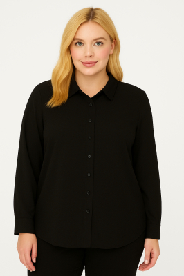 PLUS SIZE ΠΟΥΚΑΜΙΣΟ ΜΑΚΡΥΜΑΝΙΚΟ