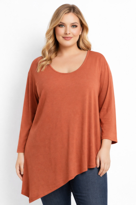 PLUS SIZE ΜΠΛΟΥΖΑ ΜΑΚΡΥΜΑΝΙΚΗ