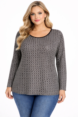 PLUS SIZE ΜΠΛΟΥΖΑ ΜΑΚΡΥΜΑΝΙΚΗ