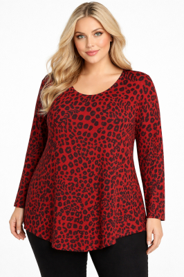 PLUS SIZE ΜΠΛΟΥΖΑ ΜΑΚΡΥΜΑΝΙΚΗ