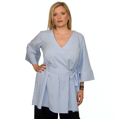 PLUS SIZE ΜΠΛΟΥΖΑ ΜΕ ΜΑΝΙΚΙΑ 3/4