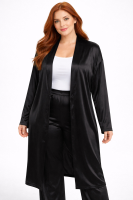 PLUS SIZE ΖΑΚΕΤΑ ΜΑΚΡΥΜΑΝΙΚΗ