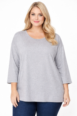 PLUS SIZE ΜΠΛΟΥΖΑ ΜΑΚΡΥΜΑΝΙΚΗ