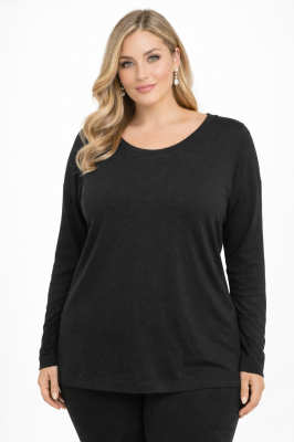 PLUS SIZE ΜΠΛΟΥΖΑ ΜΑΚΡΥΜΑΝΙΚΗ